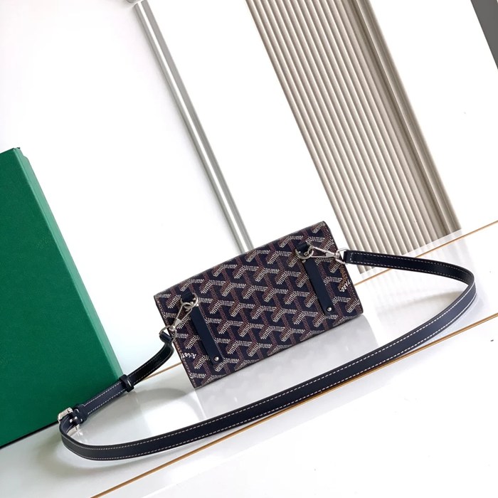 GOYARD 6112 キャンバス、レザー イエロー ハンドバッグ、木製バッグ、ミニバッグ モンテカルロ、キャンバス、木製 サイズ:9X3.3X10cm