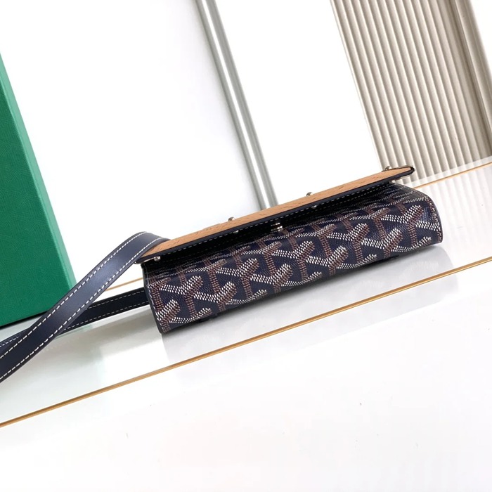 GOYARD 6112 キャンバス、レザー イエロー ハンドバッグ、木製バッグ、ミニバッグ モンテカルロ、キャンバス、木製 サイズ:9X3.3X10cm