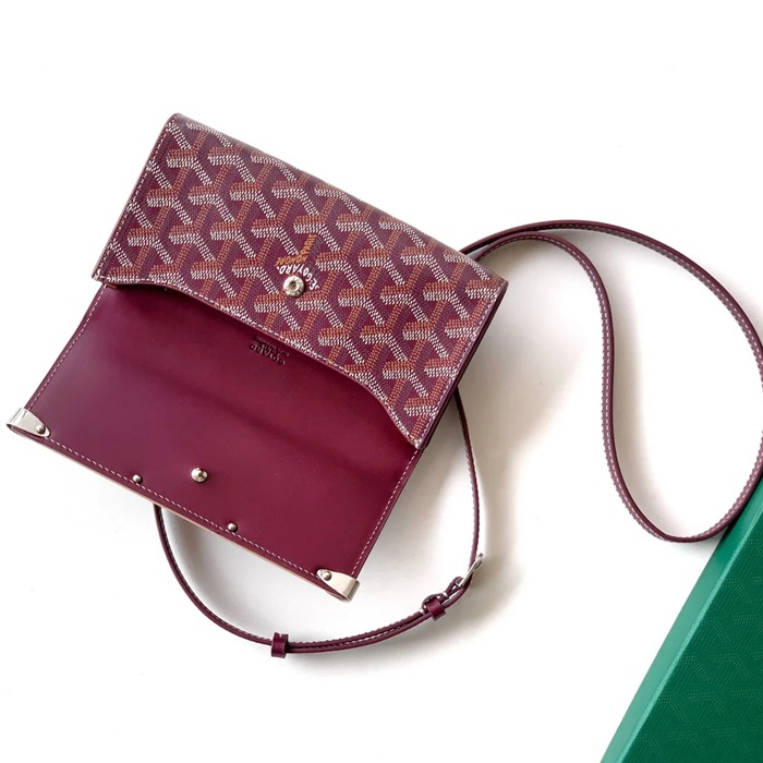 GOYARD 6112 キャンバス、レザー イエロー ハンドバッグ、木製バッグ、ミニバッグ モンテカルロ、キャンバス、木製 サイズ:9X3.3X10cm
