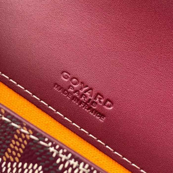 GOYARD 6112 キャンバス、レザー イエロー ハンドバッグ、木製バッグ、ミニバッグ モンテカルロ、キャンバス、木製 サイズ:9X3.3X10cm