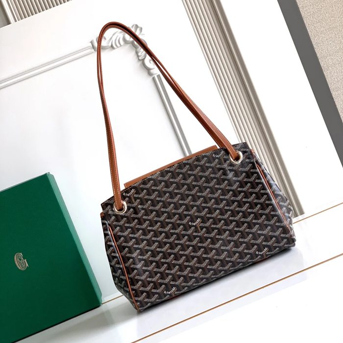 GOYARD 6685 レザー ブラウン ハンドバッグ ルエット、レザー 31x23x14cm サイズ:31x23x14cm