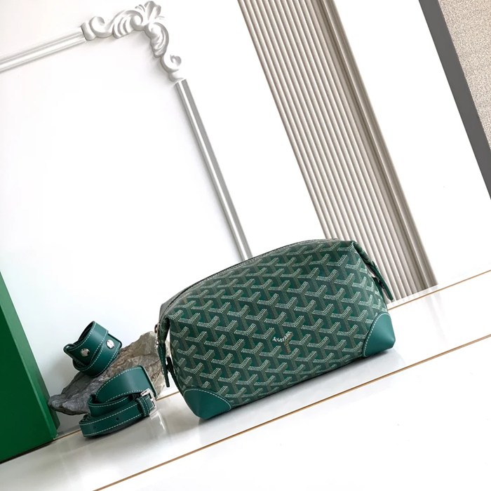 GOYARD 8031 グリーン 化粧ポーチ、ハンドバッグ ボーイング 24x13x12cm サイズ:24x13x12cm