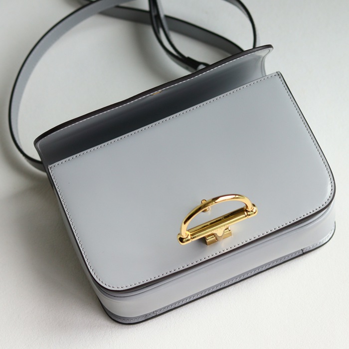 GUCCI 846705 レザー グレー、ゴールド ショルダーバッグ 馬銜、クラシック 22cm サイズ:22.5x14x8cm