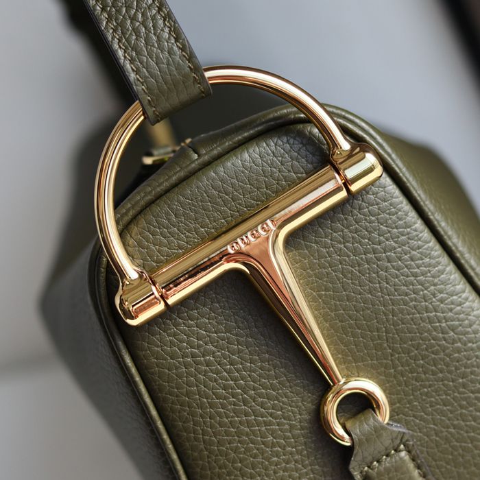 GUCCI 860787 カーフレザー、レザー グリーン ショルダーバッグ 馬銜 32x17x12cm サイズ:32x17x12cm