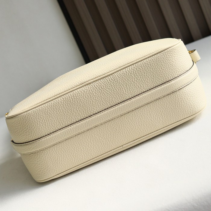 GUCCI 860787 カーフレザー、レザー ホワイト ショルダーバッグ 馬銜 32x17x12cm サイズ:32x17x12cm