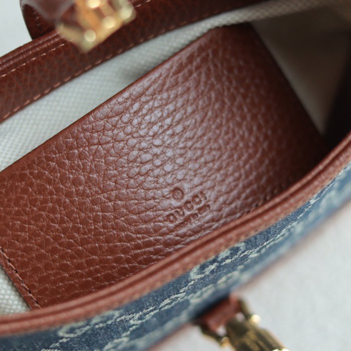 GUCCI 637092 デニム 脇下バッグ 限定 19cm サイズ:19x13x3cm