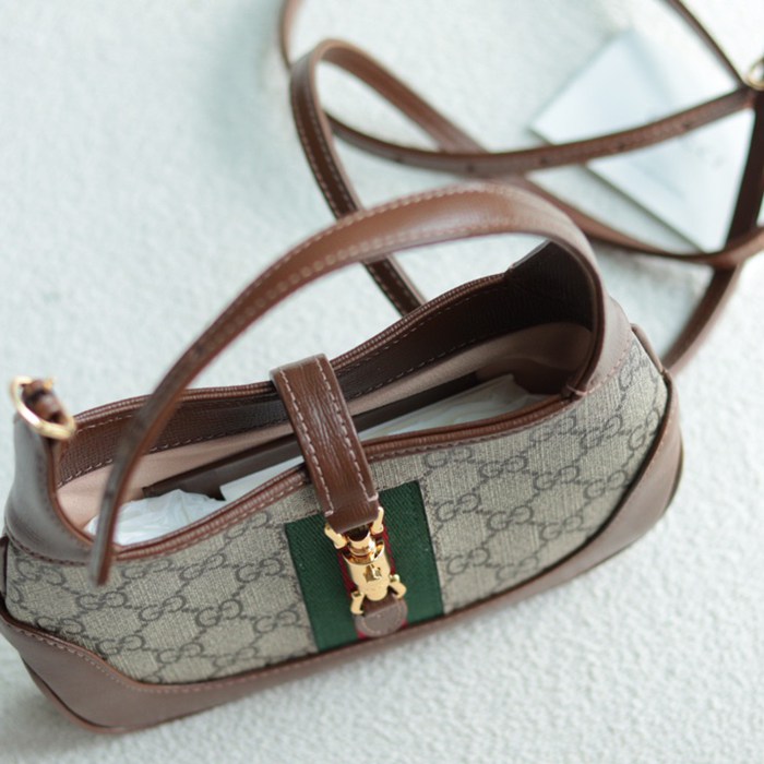 GUCCI 637092 GGキャンバス、キャンバス 斜め掛けバッグ、ショルダーバッグ、ハンドバッグ、ハンドバッグ GG、GGシュプリーム、ジャッキー 19cm サイズ:19x13x3cm