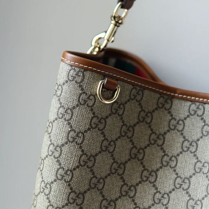 GUCCI 815103 ブラウン ハンドバッグ 25x16cm サイズ:25x16cm