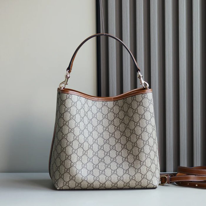 GUCCI 815103 ブラウン ハンドバッグ 25x16cm サイズ:25x16cm