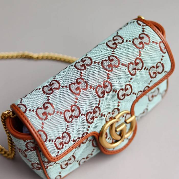 GUCCI 783141 カーフレザー、キャンバス 斜め掛けバッグ、ショルダーバッグ 16x10cm サイズ:16x10cm