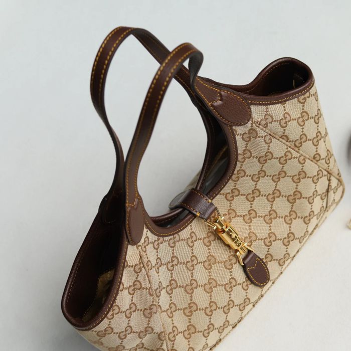 GUCCI 866646 ブラウン、ベージュ トートバッグ、ショルダーバッグ 26x23x11cm サイズ:26x23x11cm