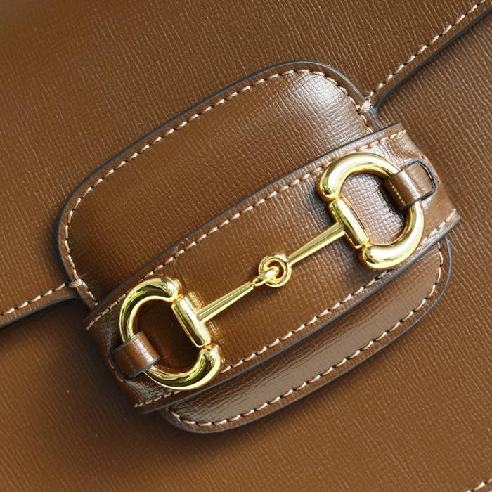 GUCCI 602204 ブラウン 斜め掛けバッグ 馬銜 25x18cm サイズ:25x18cm