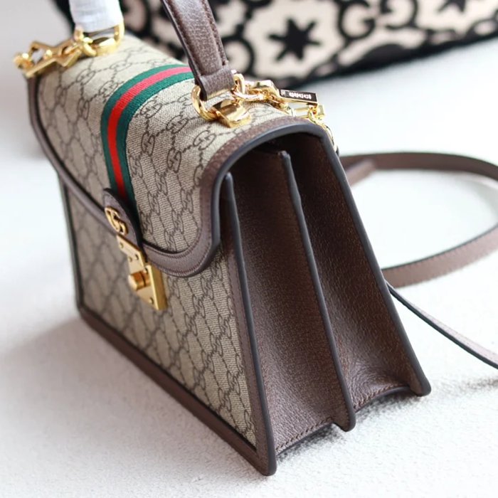 GUCCI 651055 キャンバス 斜め掛けバッグ、ハンドバッグ、ハンドバッグ オフィディア、GG、クラシック 25x18cm サイズ:25x18cm