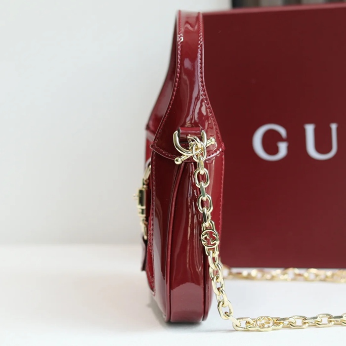 GUCCI 836684 カーフレザー、ラムレザー 斜め掛けバッグ、チェーンバッグ 19x13cm サイズ:19x13x3cm