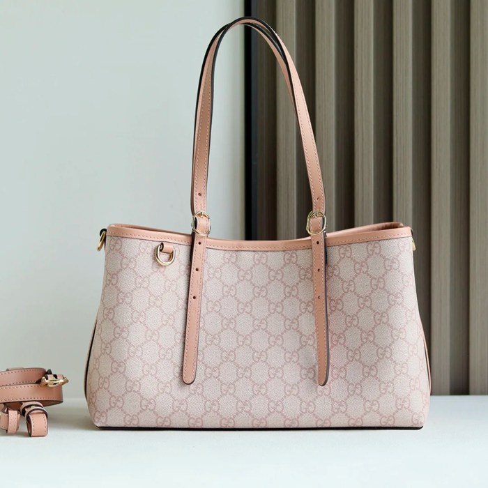 GUCCI 815214 ピンク トートバッグ、斜め掛けバッグ オフィディア、GG、クラシック 31x18x11cm サイズ:31x18x11cm