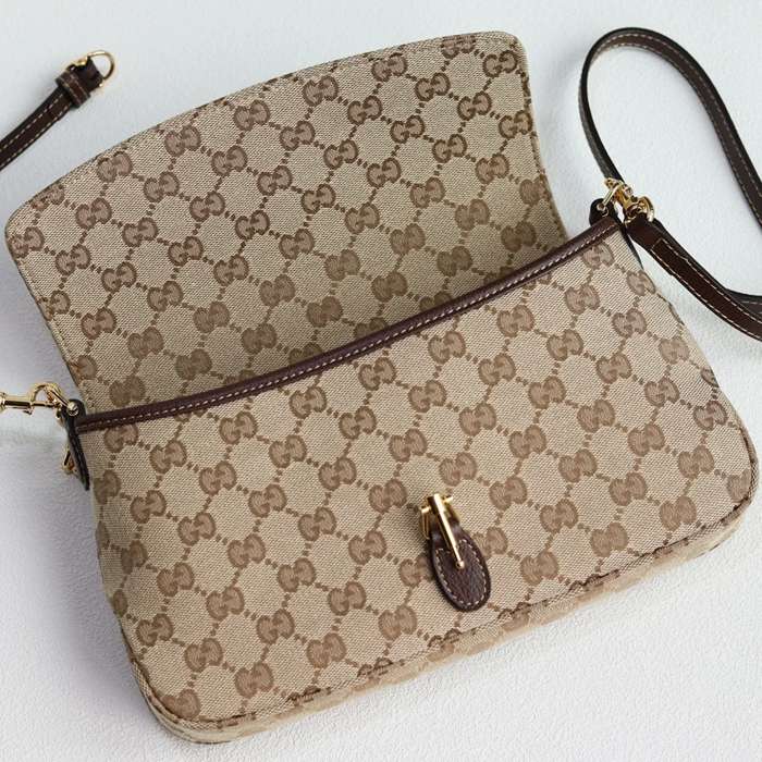 GUCCI 866720 ベージュ 斜め掛けバッグ GG 26x14cm サイズ:26x14cm