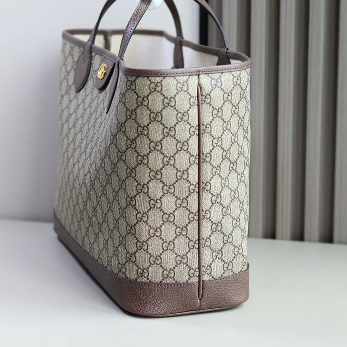 GUCCI 739730 レザー ブラウン トートバッグ、ショルダーバッグ、ハンドバッグ オフィディア 38x28x15cm サイズ:38x28x15cm