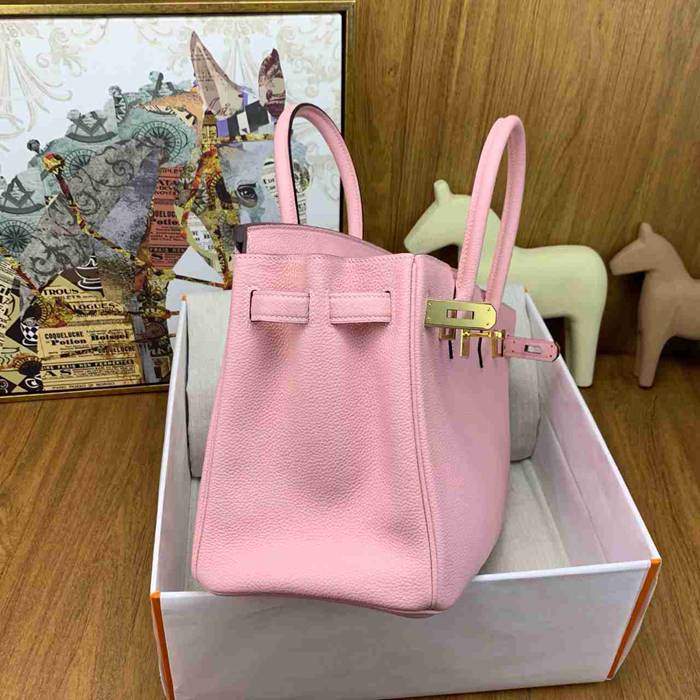 HERMES バーキン 30cm カーフスキン 桜ピンク ハンドバッグ 高級感 金具ゴールド 30cm Birkin 30cm サイズ:30cm
