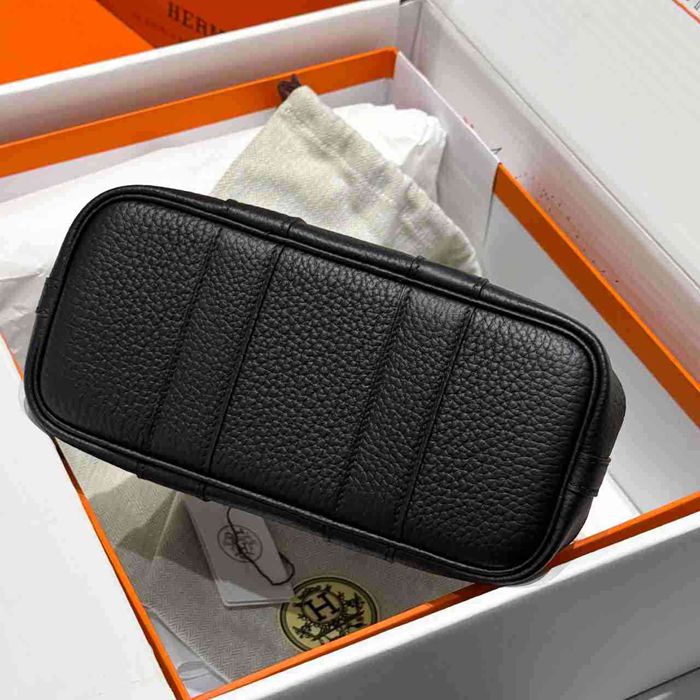 HERMES ガーデン 23cm キャンバス 配色 ハンドバッグ セミハンドメイド 高級感 23cm Garden 23cm サイズ:23cm