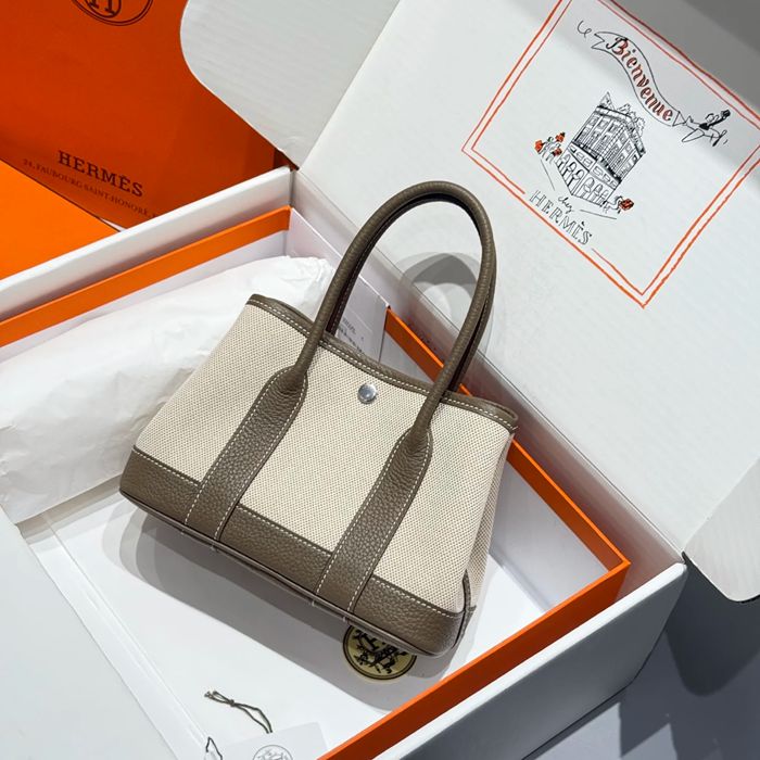 HERMES ガーデン 23cm 象グレー ハンドバッグ セミハンドメイド 23cm Garden 23cm サイズ:23cm