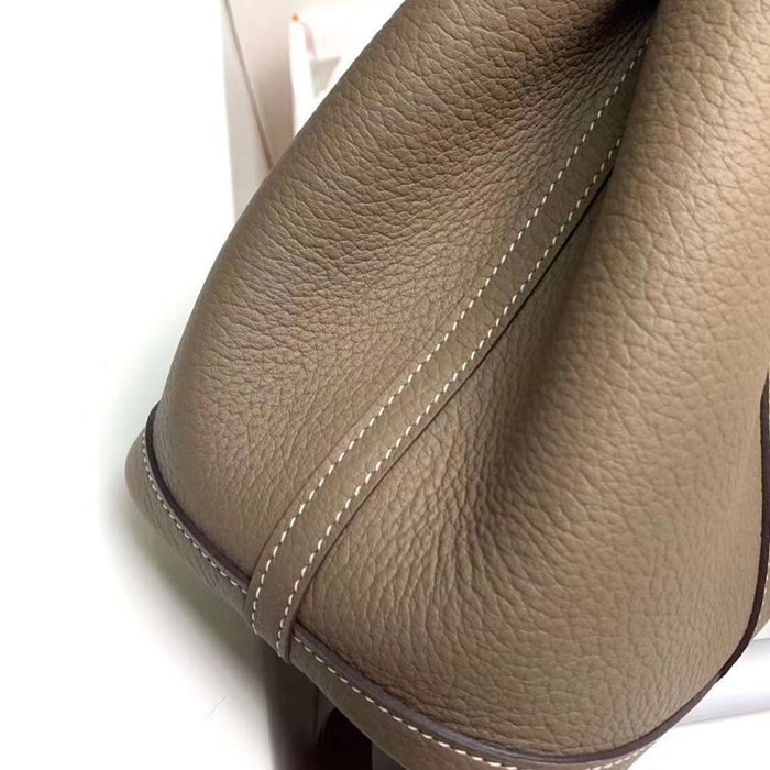 HERMES ガーデン 30cm レザー 象グレー ハンドバッグ セミハンドメイド 30cm Garden 30cm サイズ:30cm
