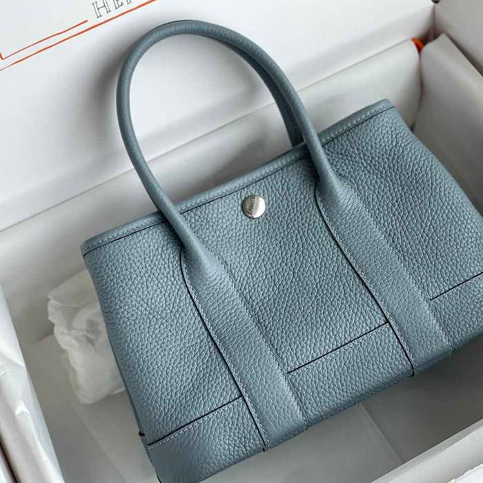 HERMES ガーデン カーフレザー ハンドバッグ セミハンドメイド 18cm Garden サイズ:18cm