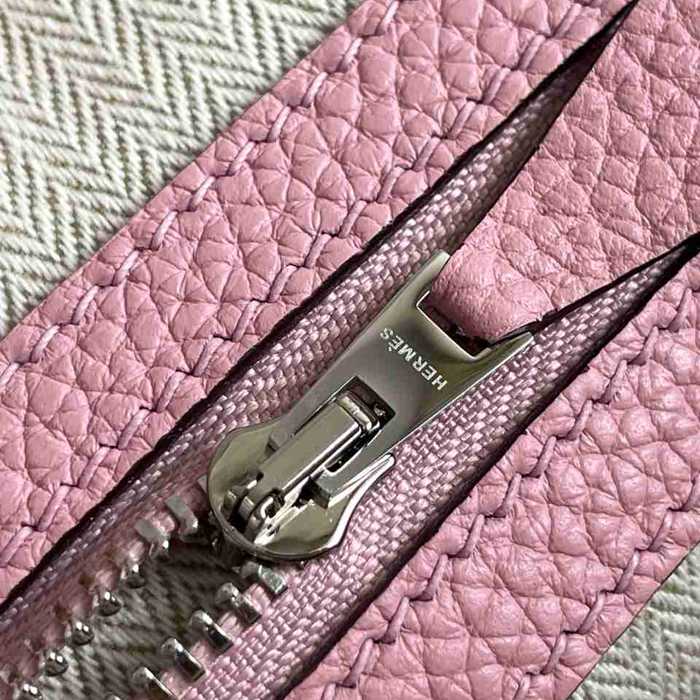 HERMES ガーデン カーフレザー 桜ピンク ハンドバッグ セミハンドメイド 18cm Garden サイズ:18cm