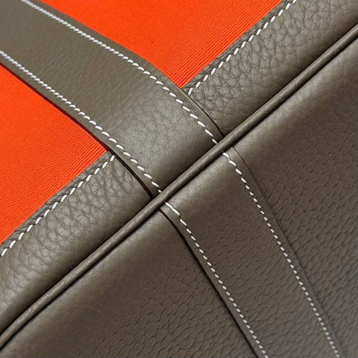 HERMES ガーデン 30cm オレンジ ハンドバッグ セミハンドメイド 30cm Garden 30cm サイズ:30cm