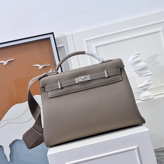 HERMES ケリー 42cm ショルダーバッグ セミハンドメイド 42cm Kelly 42cm サイズ:42cm
