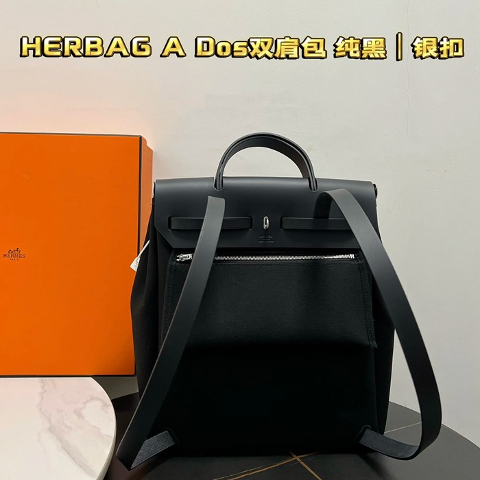 HERMES ピュアブラック ハンドバッグ 新作 セミハンドメイド 35×31×10cm サイズ:35×31×10cm