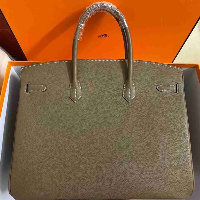 HERMES バーキン 40cm カーフレザー 象グレー ハンドバッグ セミハンドメイド 金具ゴールド/シルバー 40cm Birkin 40cm サイズ:40cm