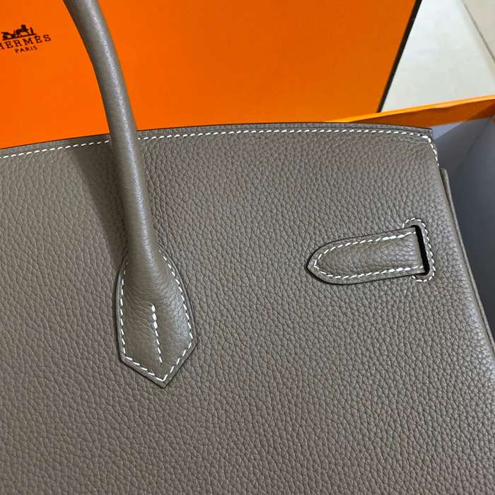 HERMES バーキン 40cm カーフレザー 象グレー ハンドバッグ セミハンドメイド 金具ゴールド/シルバー 40cm Birkin 40cm サイズ:40cm