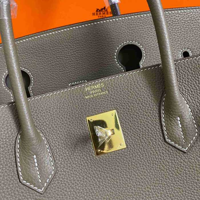 HERMES バーキン 40cm カーフレザー 象グレー ハンドバッグ セミハンドメイド 金具ゴールド/シルバー 40cm Birkin 40cm サイズ:40cm
