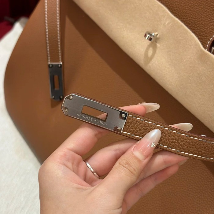 HERMES バーキン 40cm カーフレザー ブラウン ハンドバッグ セミハンドメイド 金具ゴールド/シルバー 40cm Birkin 40cm サイズ:40cm