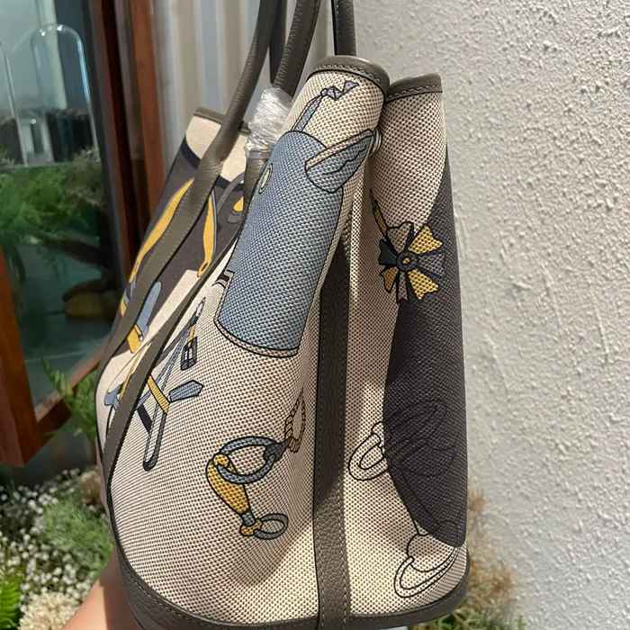 HERMES ガーデン 36cm カーフレザー ハンドバッグ セミハンドメイド 36cm Garden 36cm サイズ:36cm