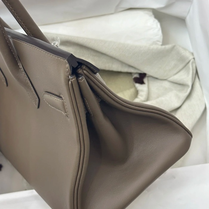 HERMES バーキン 29cm カーフスキン グレー 斜め掛けバッグ 新作 セミハンドメイド 29cm Birkin 29cm サイズ:29cm