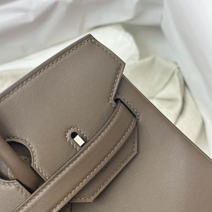 HERMES バーキン 29cm カーフスキン グレー 斜め掛けバッグ 新作 セミハンドメイド 29cm Birkin 29cm サイズ:29cm