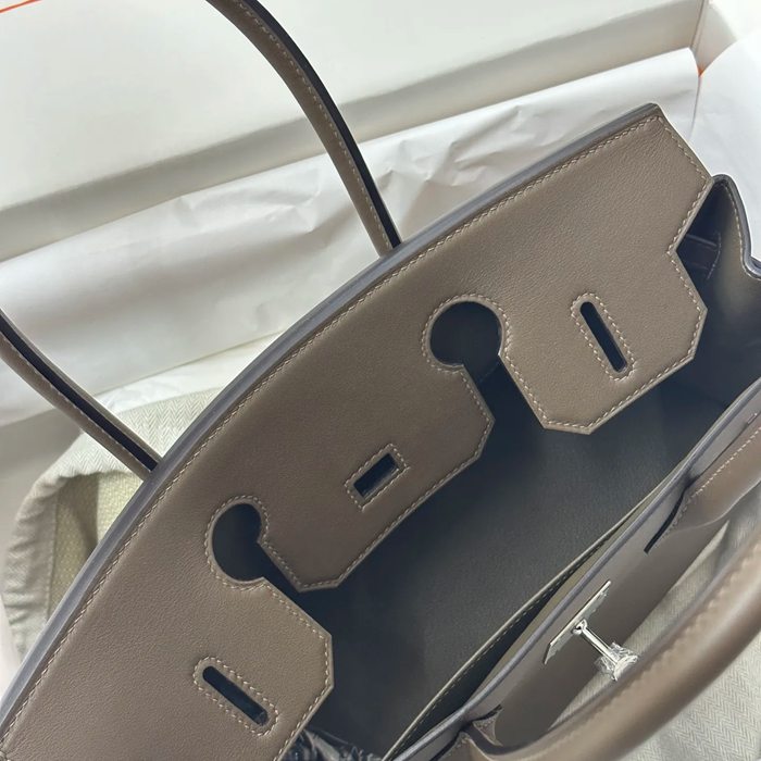 HERMES バーキン 29cm カーフスキン グレー 斜め掛けバッグ 新作 セミハンドメイド 29cm Birkin 29cm サイズ:29cm