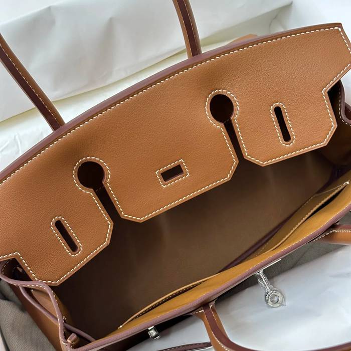HERMES バーキン 29cm カーフスキン ブラウン 斜め掛けバッグ 新作 セミハンドメイド 29cm Birkin 29cm サイズ:29cm