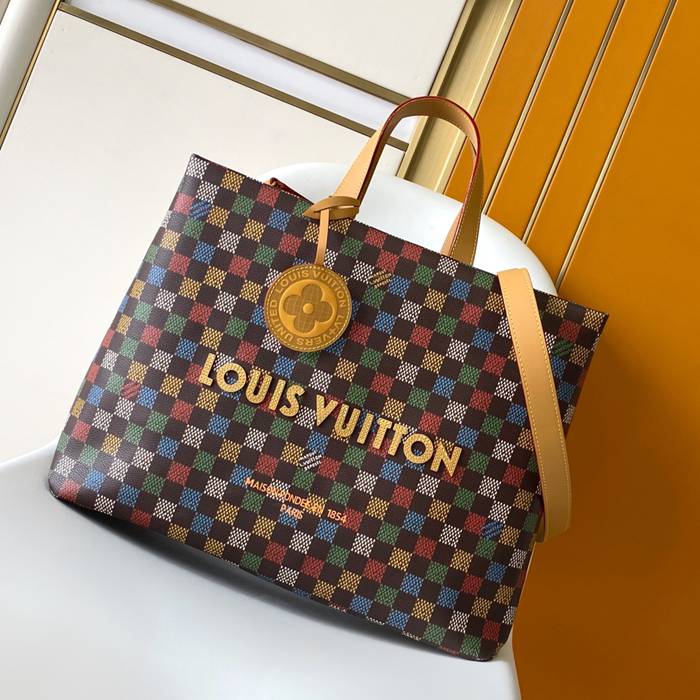LOUIS VUITTON N00192 牛皮 パターン キャンバス ハンドバッグ 40x32x16cm サイズ:40x32x16cm