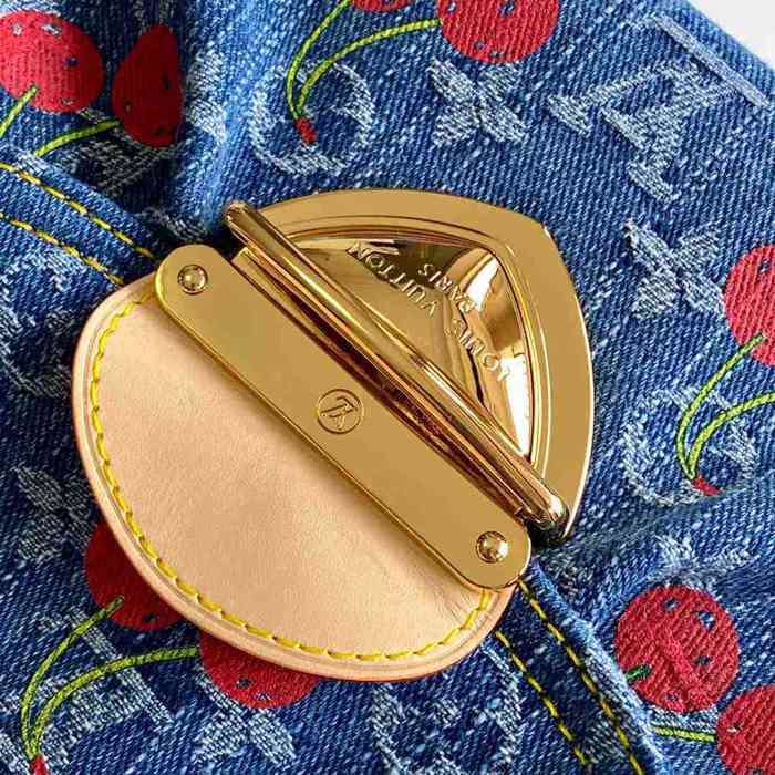 LOUIS VUITTON M13680 牛皮 モノグラム デニム ハンドバッグ 27x18cm サイズ:27x18cm