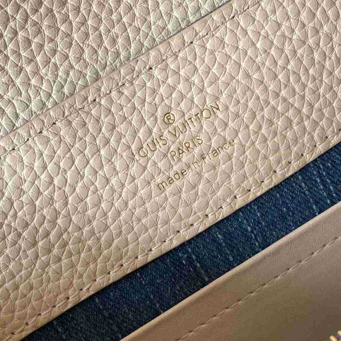 LOUIS VUITTON M12947 牛皮 モノグラム デニム ハンドバッグ チェーンフラップ 21x13.6cm サイズ:21x13.6cm