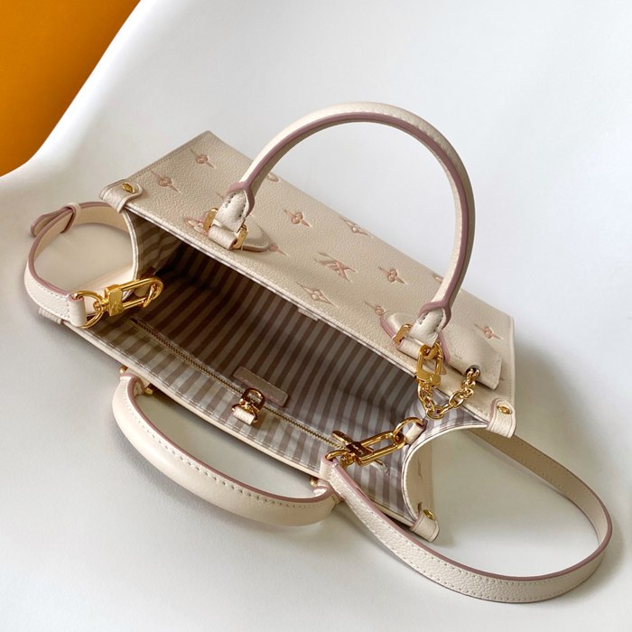 LOUIS VUITTON M14403 モノグラム ストライプ ハンドバッグ 斜め掛けチェーン サイズ:25.0x19.0x11.5cm