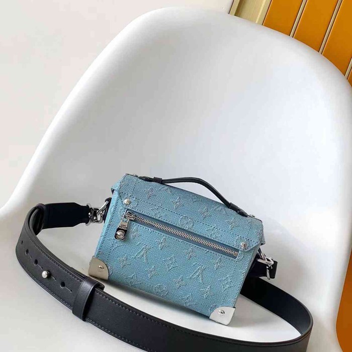 LOUIS VUITTON M15035 牛皮 モノグラム ブルー ハンドバッグ 19x15cm サイズ:19x15cm
