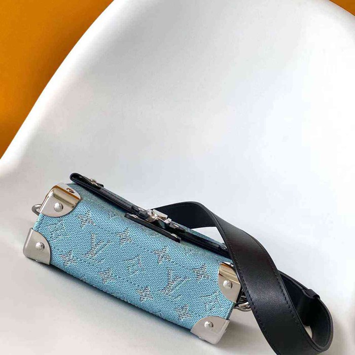 LOUIS VUITTON M15035 牛皮 モノグラム ブルー ハンドバッグ 19x15cm サイズ:19x15cm