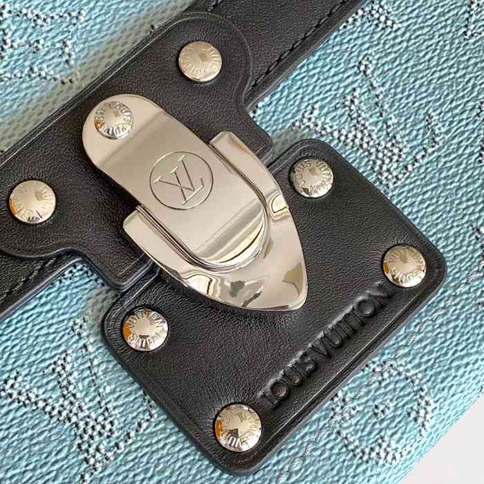 LOUIS VUITTON M15035 牛皮 モノグラム ブルー ハンドバッグ 19x15cm サイズ:19x15cm