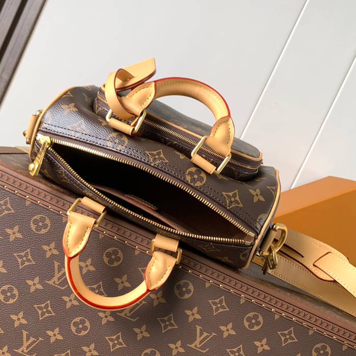 LOUIS VUITTON M14981 牛皮 モノグラム キャンバス ハンドバッグ サイズ:25.0x15.0x11.0cm