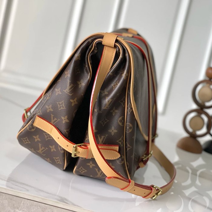 LOUIS VUITTON M42252 牛皮 モノグラム キャンバス 斜め掛けバッグ 斜め掛け 43x30x20cm サイズ:43x30x20cm