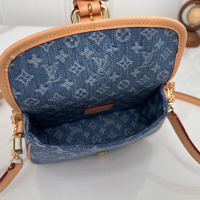 LOUIS VUITTON M27700 牛皮 配色 デニム 斜め掛けバッグ 斜め掛け 19x10.5cm サイズ:19x10.5cm