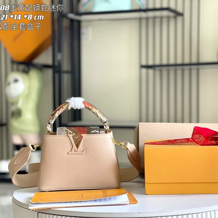 LOUIS VUITTON M81408 牛皮 モノグラム イエロー 斜め掛けバッグ 斜め掛け 21x14cm サイズ:21x14cm